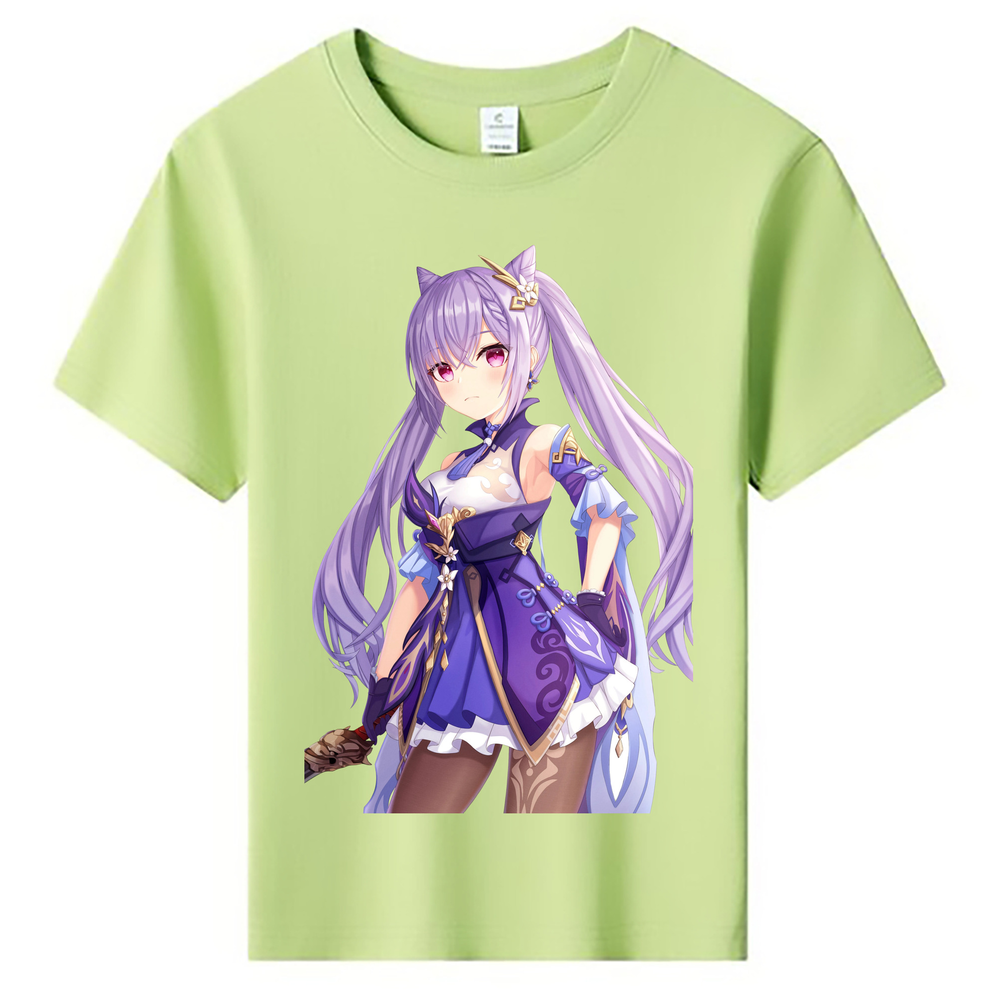 げんし神 刻晴 こくせい genshin Kokusei 綿100％キッズTシャツ（フロントプリント）